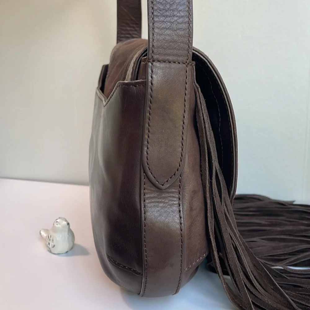 Frye Ray Fringe Saddle Bag - Picture 12 of 17